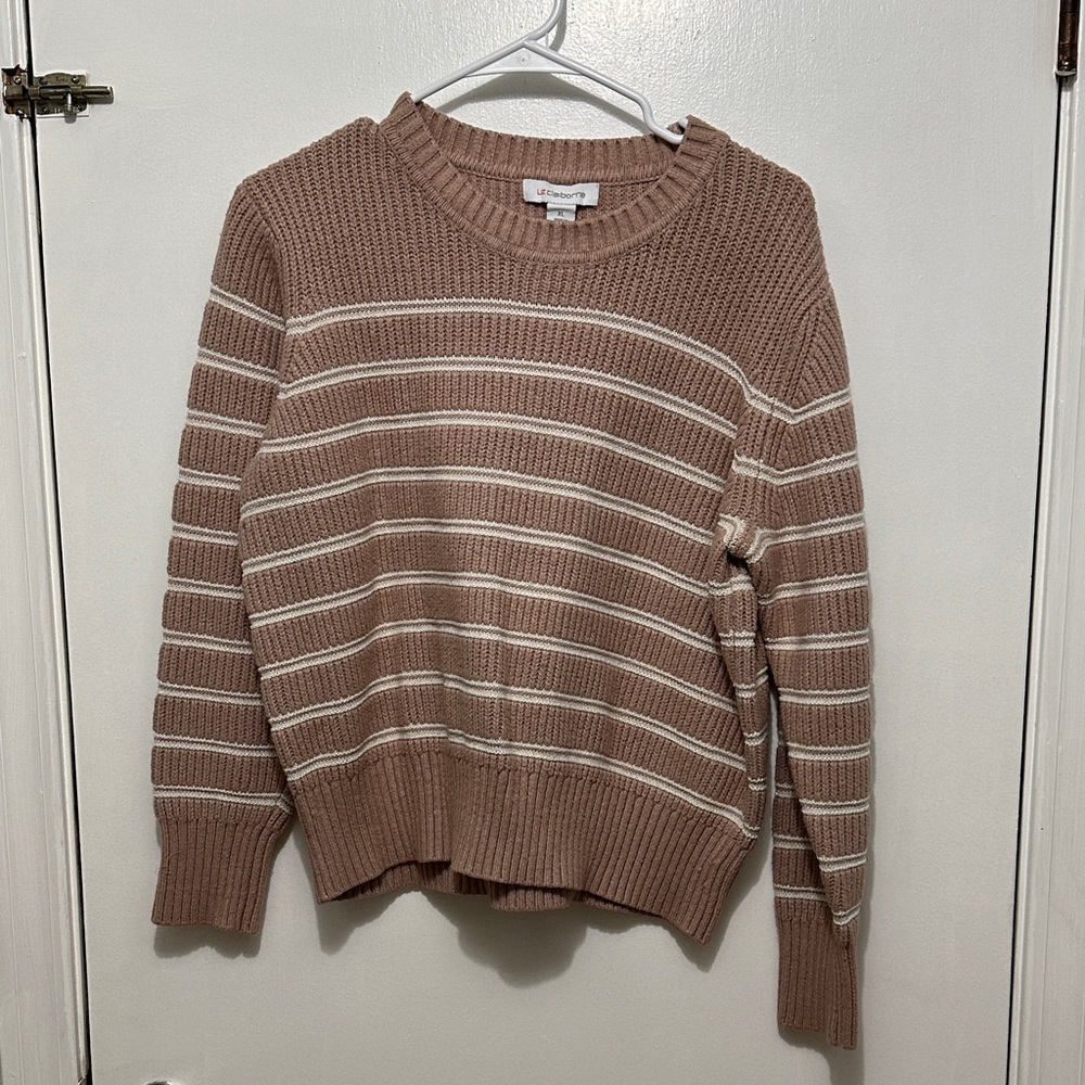 Liz Claiborne Taupe Knit Pullover